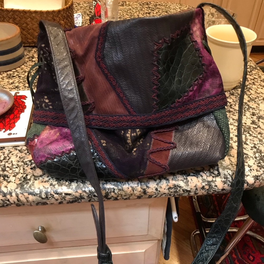Leather Patched Colorful Sharif Bag